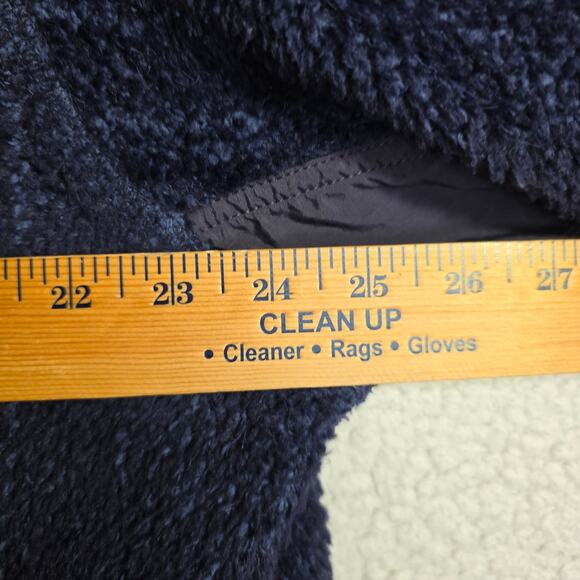 Patagonia M's Large Blue Navy Hooded Fleece Jacket W Zip Closures Pockets W Zip - Picture 8 of 16